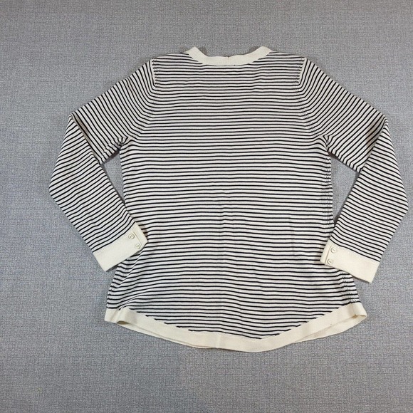 Talbots Sweater Womens Large Petite Ivory Blue Ladies Top LP - Picture 8 of 12